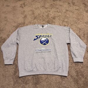 Buffalo Sabres Sweatshirt Adult XL Gray Pullover Long Sleeve NHL Logo